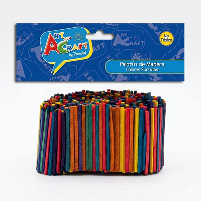 PALOTINES DE MADERA COLORES SURTIDOS - ART AND CRAFT