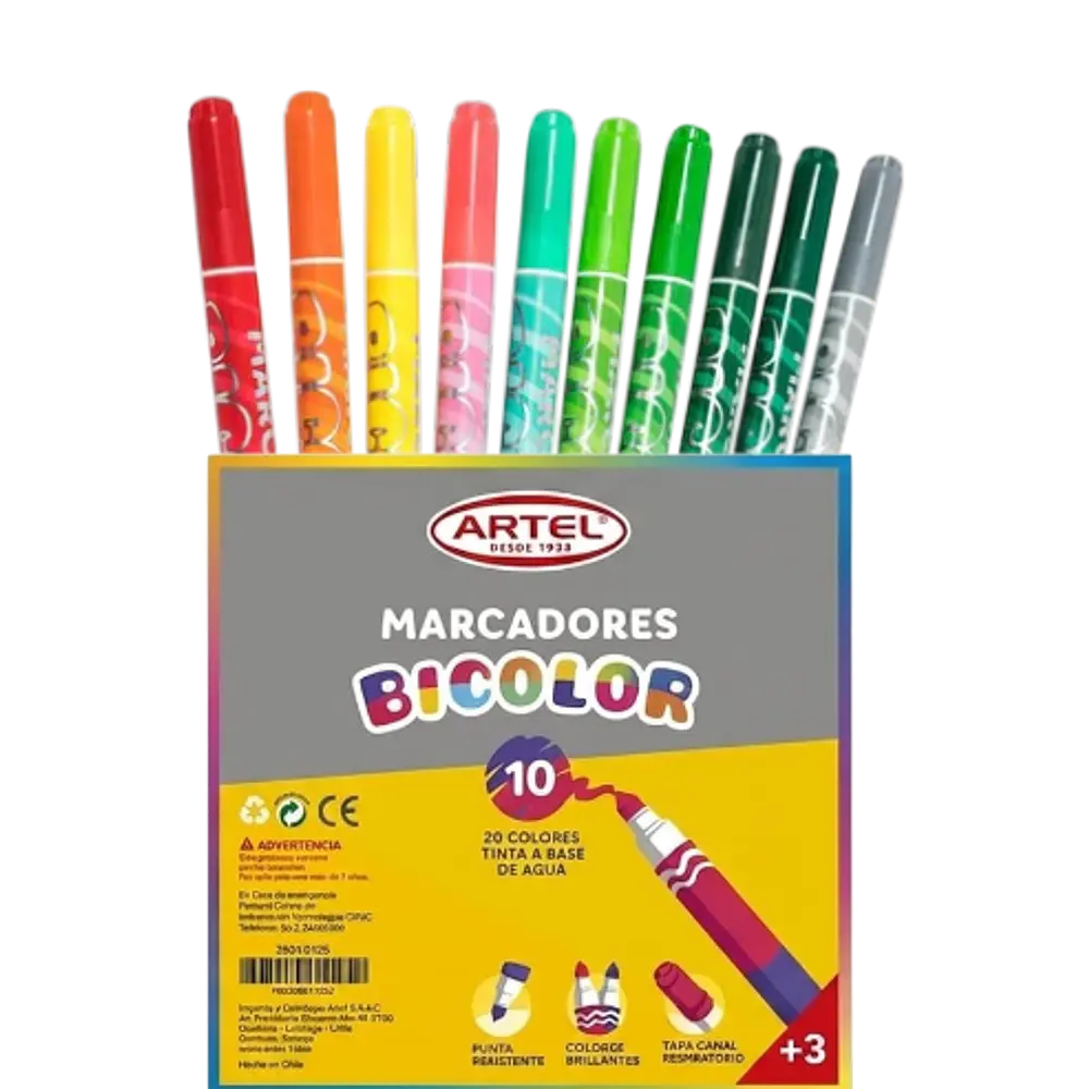 MARCADORES DOBLES 20 COLORES ARTEL