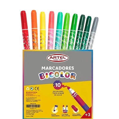 MARCADORES DOBLES 20 COLORES ARTEL
