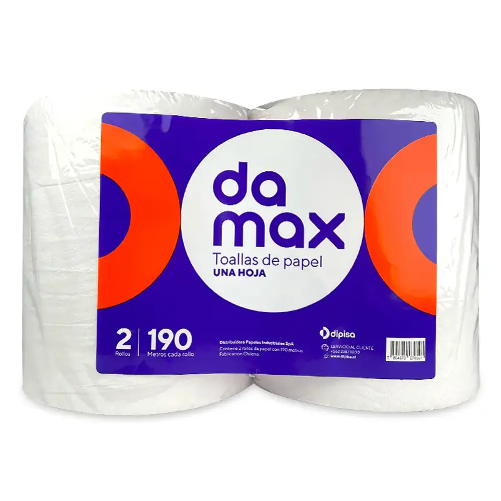 TOALLA DE PAPEL 190MTS X2 UNDS