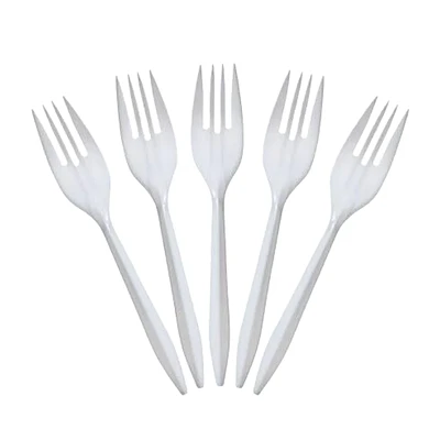 TENEDOR BLANCO X 10 UNIDS.