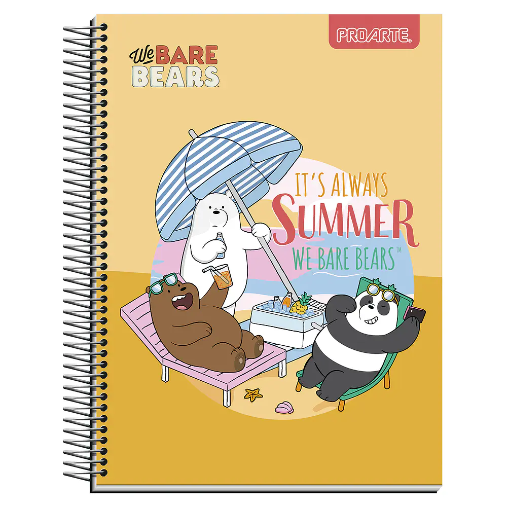 CUADERNO TOP 150HOJAS 7MM WE BARE BEARS