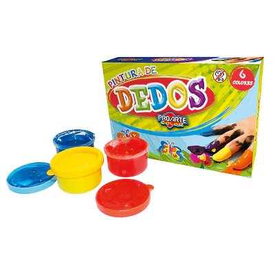 TEMPERA DEDOS 6 COLORES PROARTE