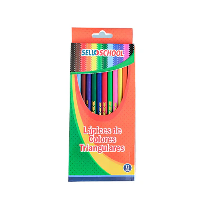 LAPICES 12 COLORES TRIANGULARES