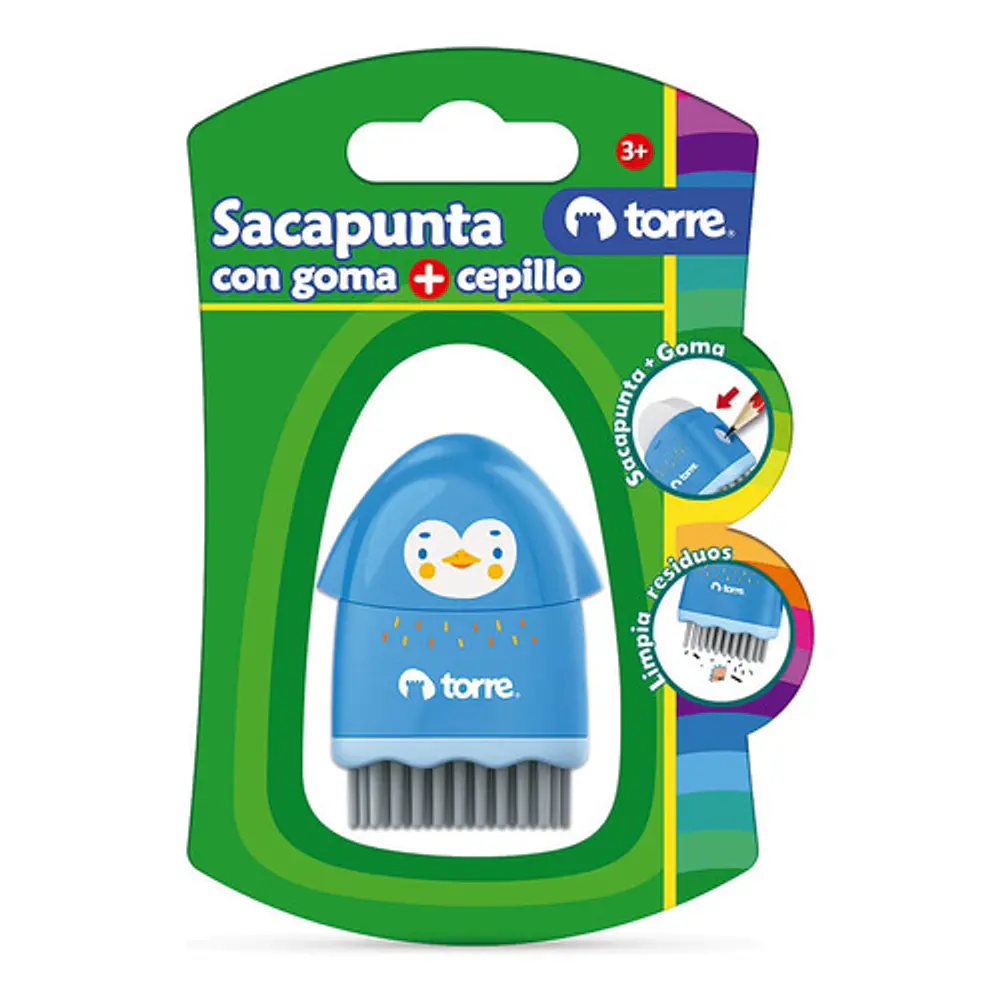 BL.SACAPUNTAS C/GOMA + CEPILLO