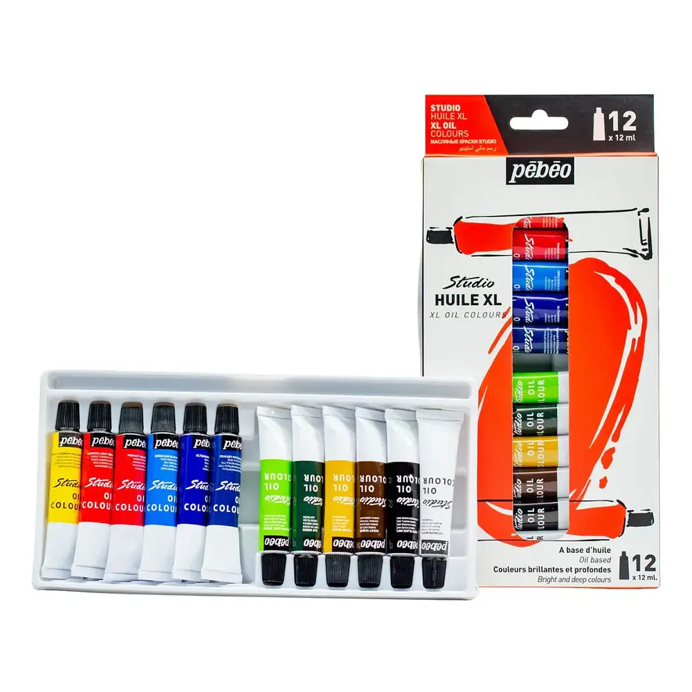 SET OLEO ESTUDIO X 12 COLORES 12 ML.
