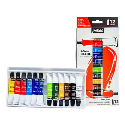 SET OLEO ESTUDIO X 12 COLORES 12 ML.