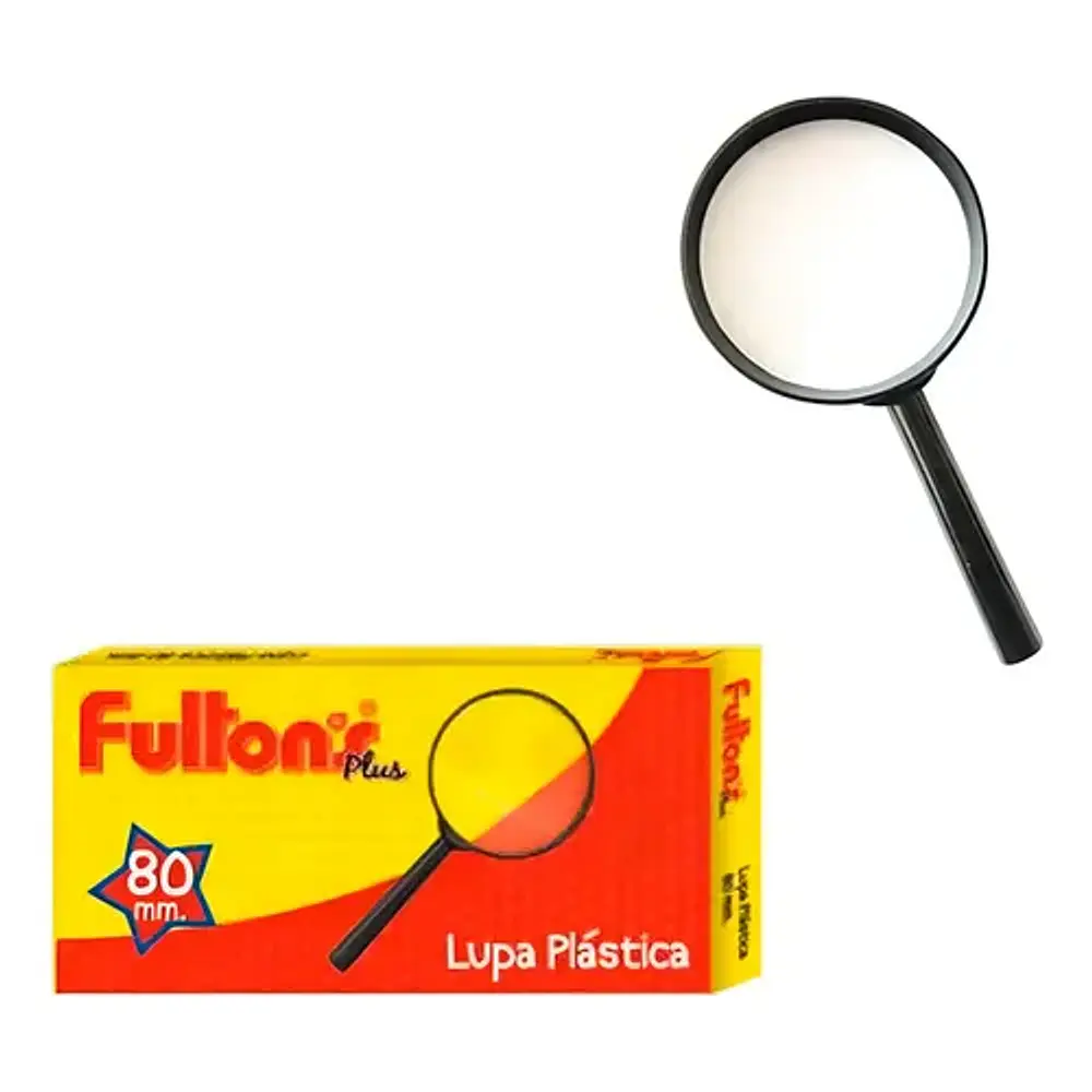LUPA PLASTICA 80MM NEGRO