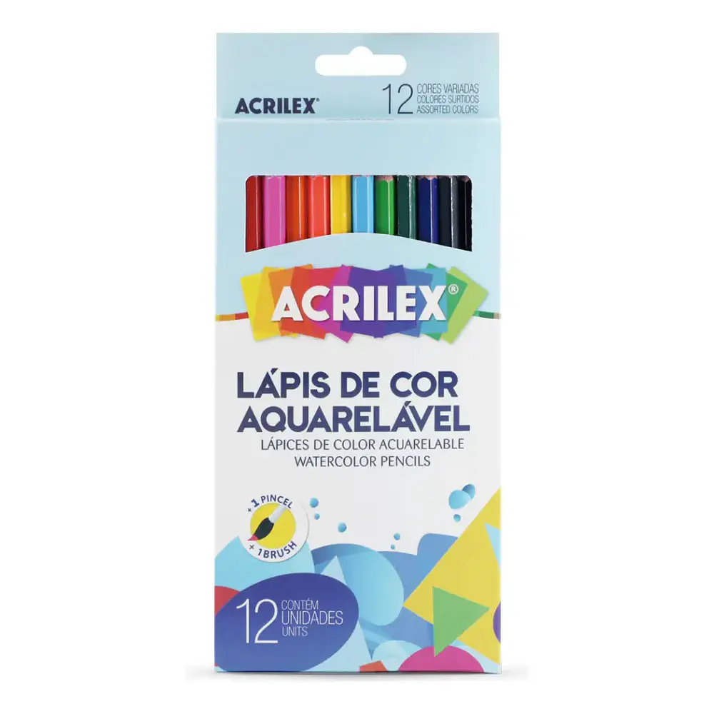 LAPICES 12 COLORES ACUARELABLES HEXAGONAL