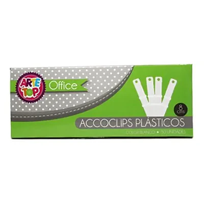 CAJA ACCOCLIP PLASTICO BLANCO 50 UNIDADES