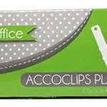 CAJA ACCOCLIP PLASTICO BLANCO 50 UNIDADES