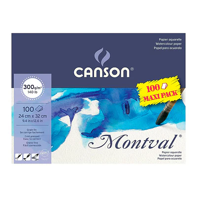 BLOCK MONTVAL ACUARELA 300GR 24X32 CM 100H FI