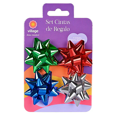 SET 4 CINTAS DE REGALO PEQUEÑAS BASIC