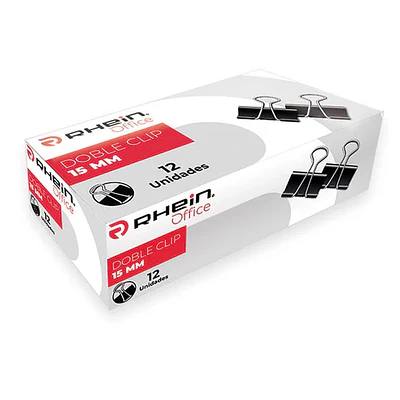 DOBLE CLIP NEGRO 15 MM. 