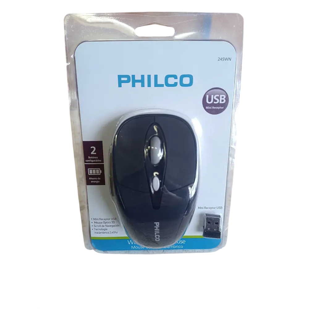 MOUSE OPTICO INALAMBRICO NEGRO