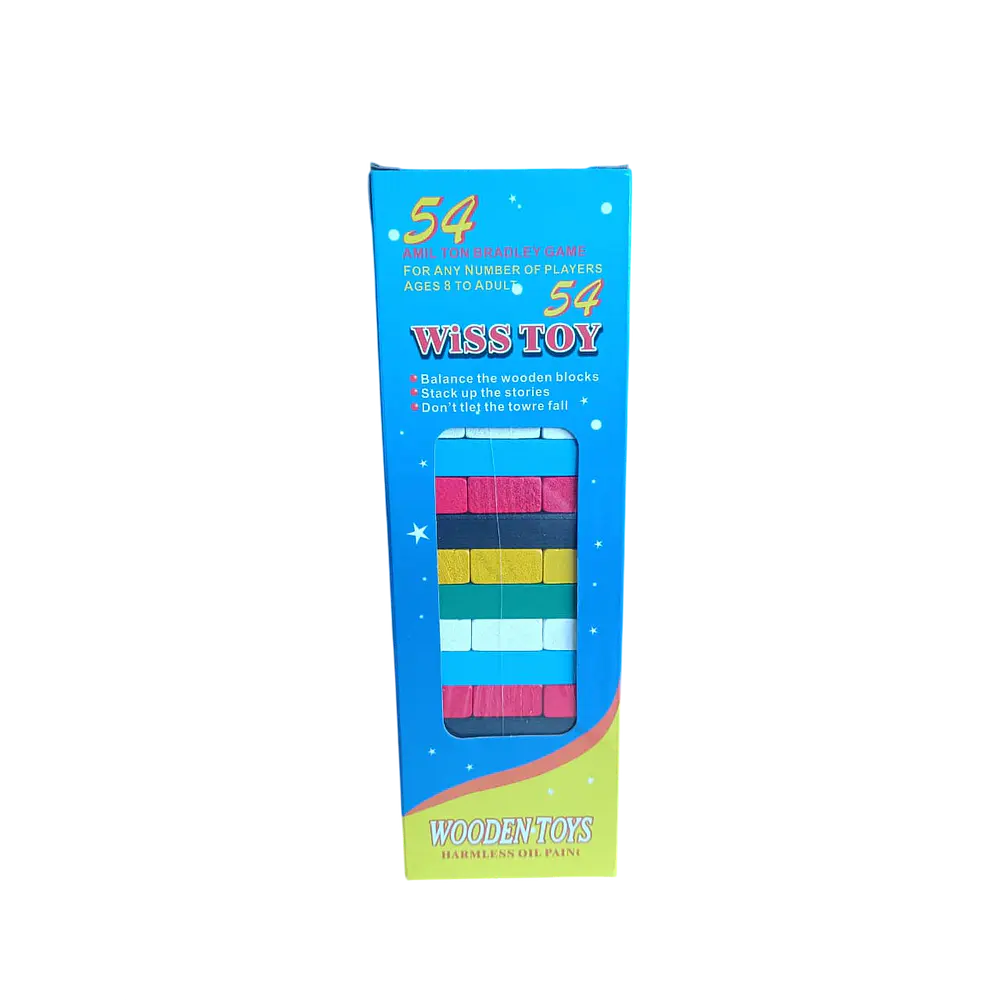 JUEGO YENGA MADERA COLOR 54 PZS.