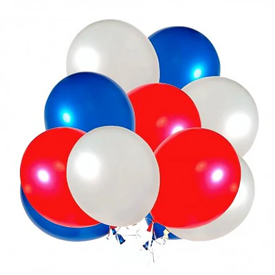 GLOBO LISO #9 TRICOLOR 50 UNIDADES