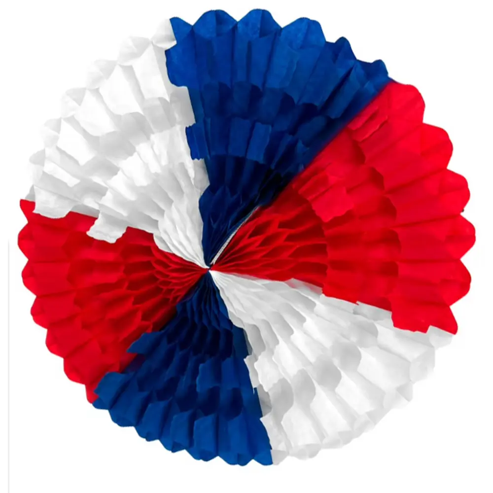 ADORNO GIGANTE ABANICO TRICOLOR 57CMS