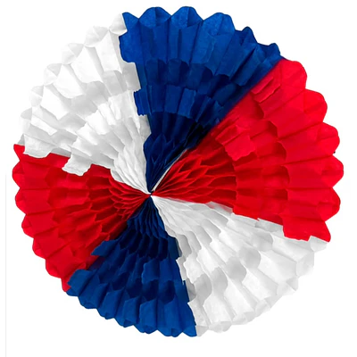 ADORNO GIGANTE ABANICO TRICOLOR 57CMS