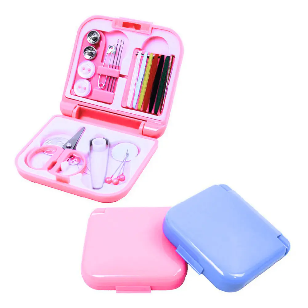 SET MINI COSTURERO VIAJE ROSADO