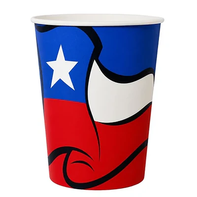 VASO BANDERA CHILENA 6 UNIDADES