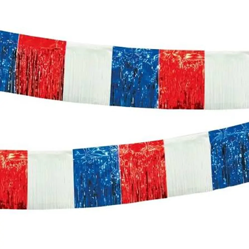 GUIRNALDA FLECOS TRICOLOR METALIZADA 