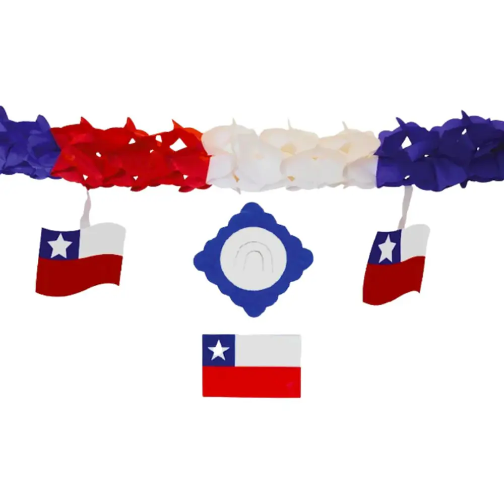 GUIRNALDA CUADRADA TRICOLOR BANDERAS 