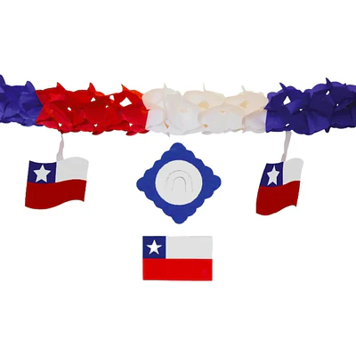 GUIRNALDA CUADRADA TRICOLOR BANDERAS 