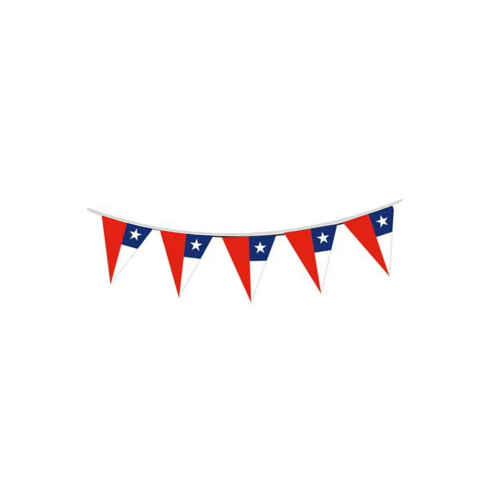 GUIRNALDA 10 BANDERINES BANDERA CHILENA 5MTS.