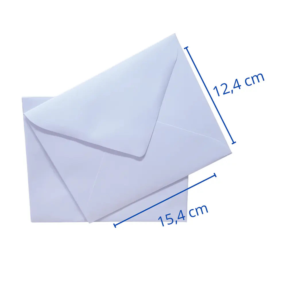SOBRE CARTA BLANCO 15.4 X 12.4CM