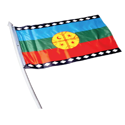 BANDERA MAPUCHE 45X30CM. CON VARILLA