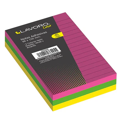 NOTA ADHESIVA RECTANGULAR COLORES