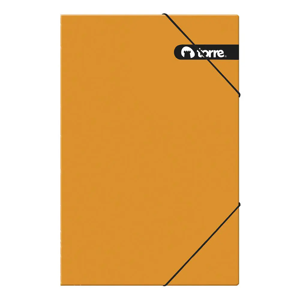 CARPETA OFICIO CON ELASTICO CARTERA NARANJO