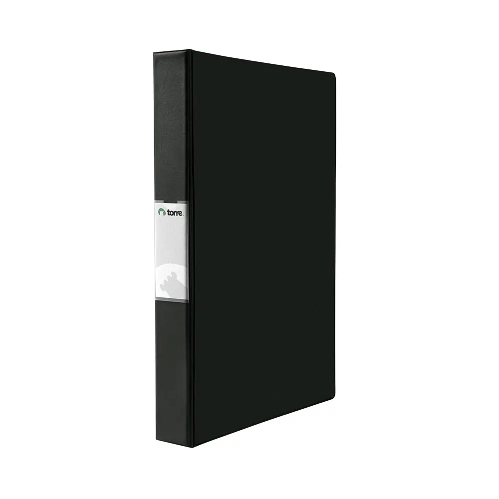 ARCHIVADOR OFICIO VINILO 2 AROS NEGRO