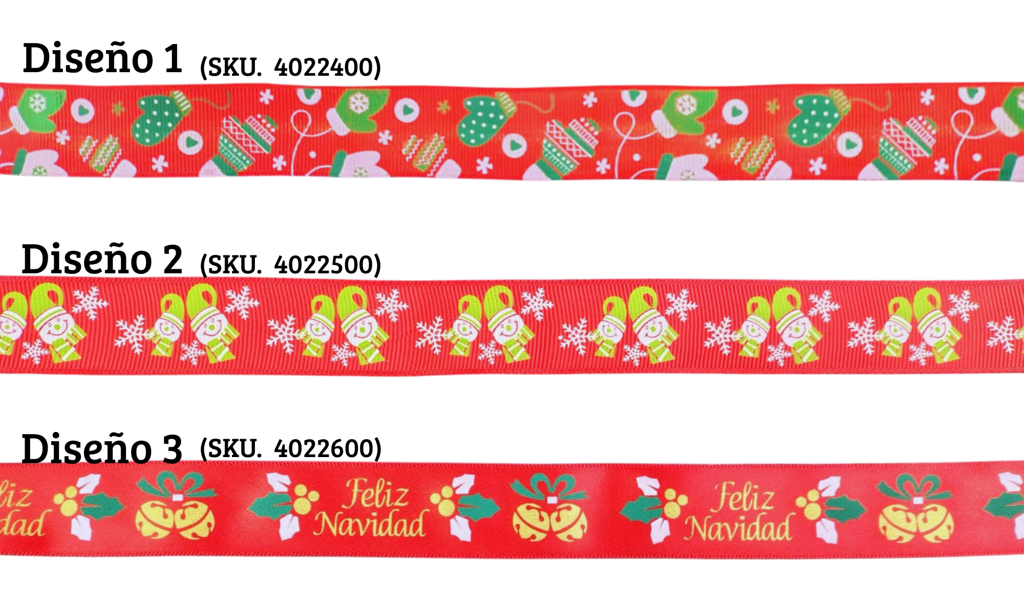 CINTA NAVIDAD DIFERENTES DISEÑOS