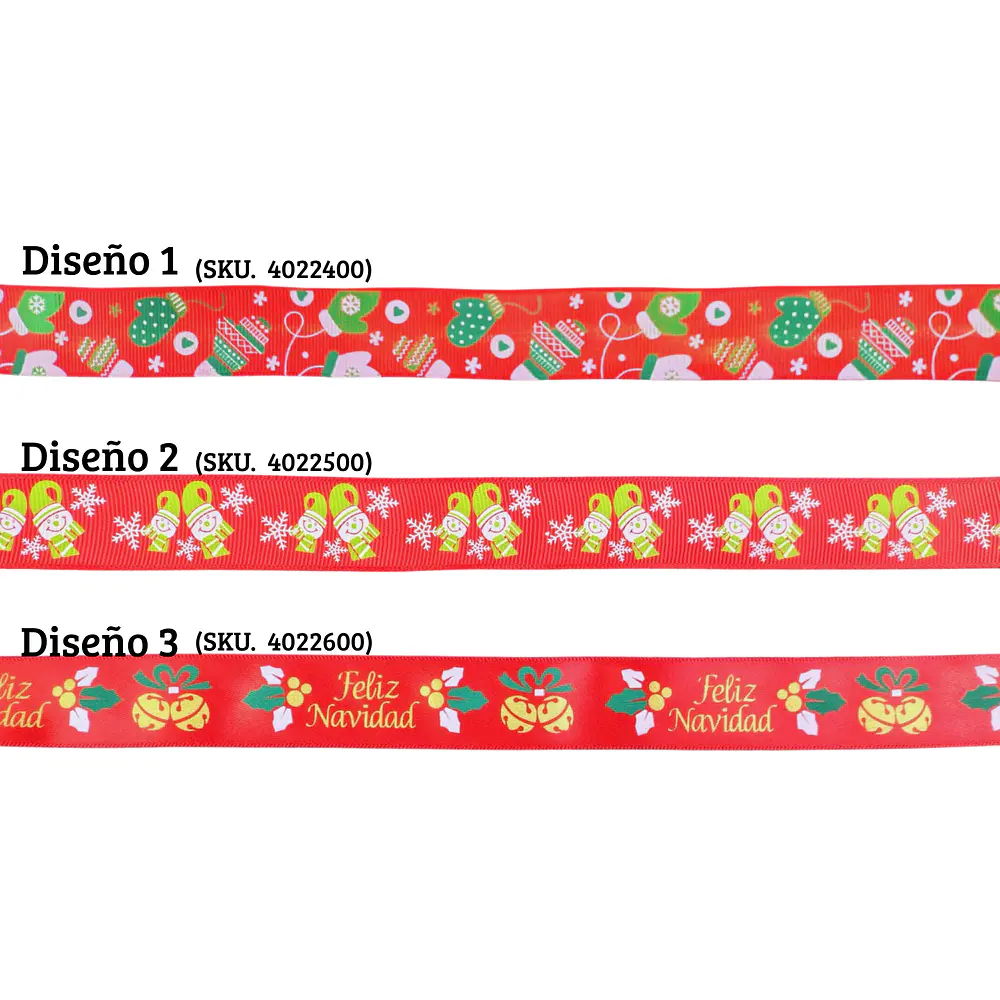 CINTA NAVIDAD DIFERENTES DISEÑOS