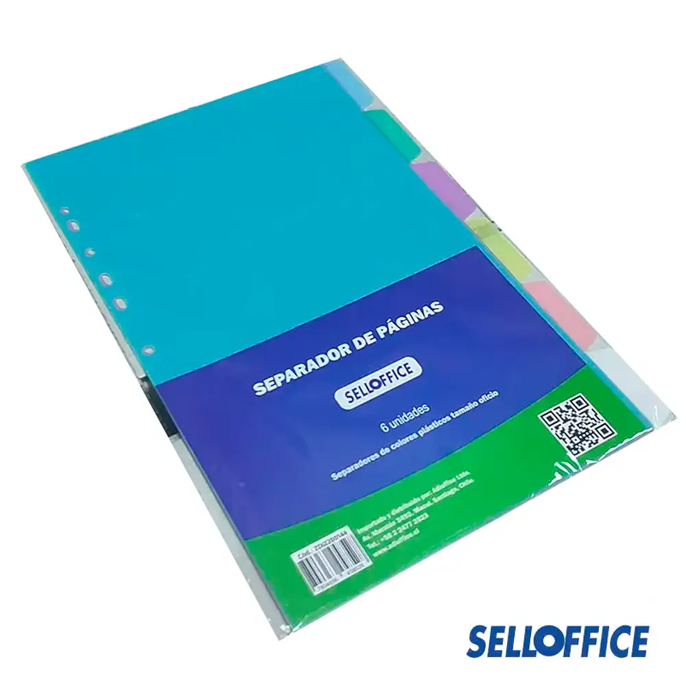 SEPARADOR CARTA 6 DIVISIONES COLORES