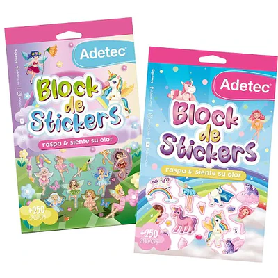 BLOCK DE STICKERS HADAS CON AROMA
