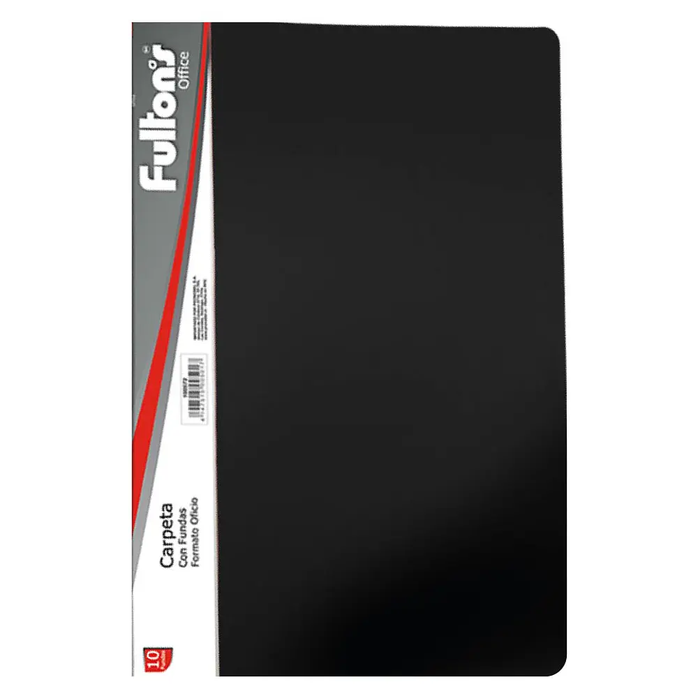 CARPETA FUNDAS OFICIO NEGRA FULTONS