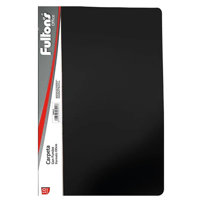 CARPETA FUNDAS OFICIO NEGRA FULTONS