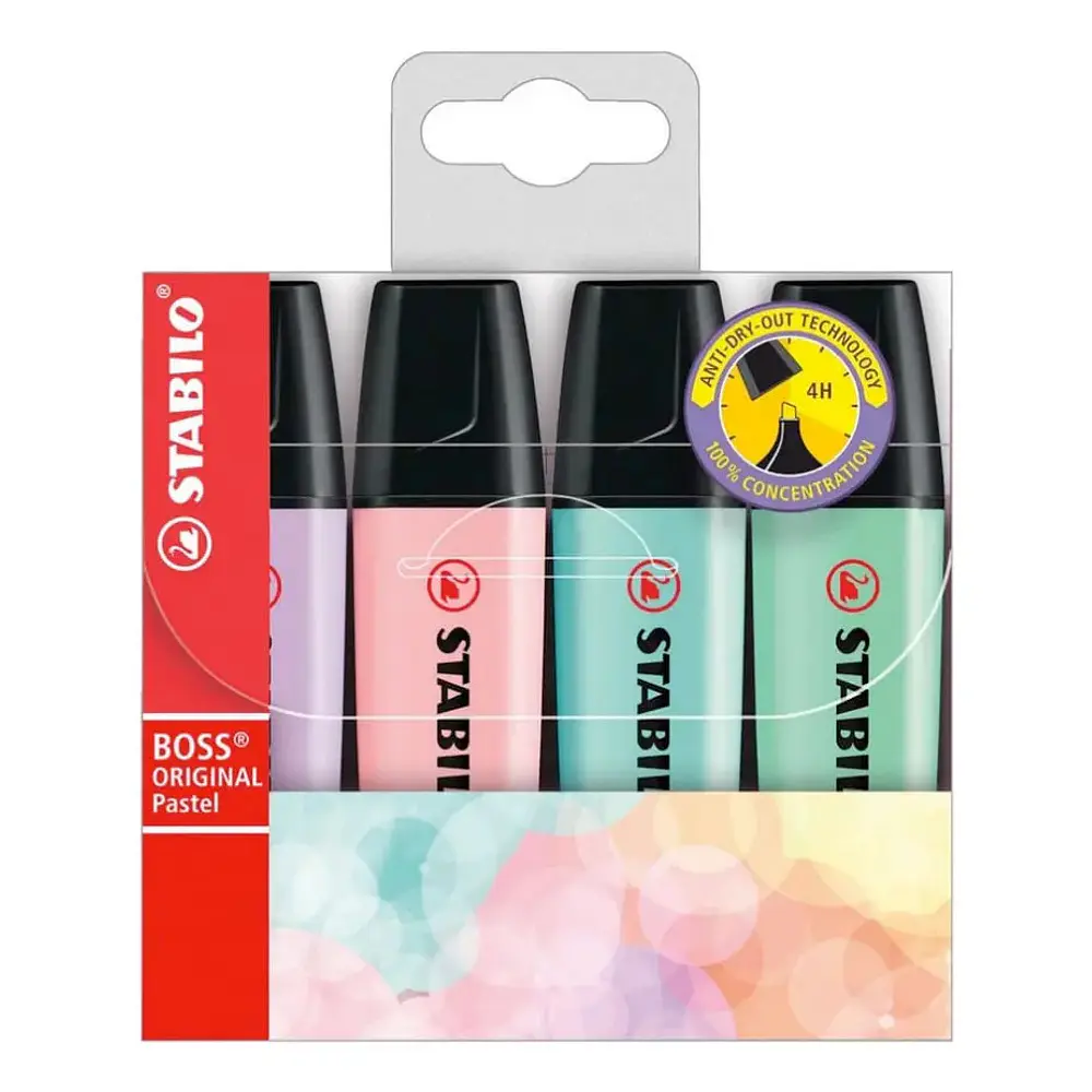 DESTACADORES SET PASTEL STABILO BOSS