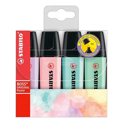 DESTACADORES SET PASTEL STABILO BOSS