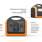 Kit Estación Energía SOUOP 600W + Panel Solar Portátil Bluesun 100W