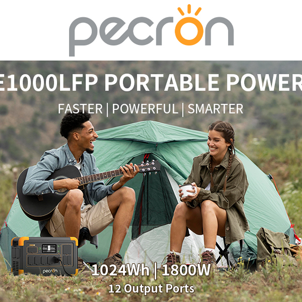 PECRON E1000LFP Estación Solar Portátil 1800W 1024Wh LiFePo4