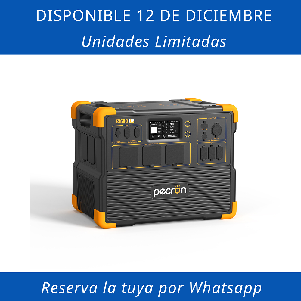 PECRON E3600LFP Estación Solar Portátil 3600W 3072Wh LiFePo4
