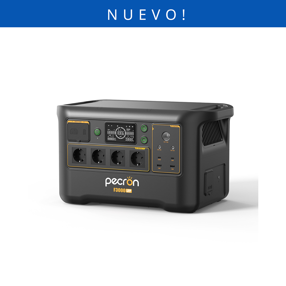 PECRON F3000LFP Estación Solar Portátil 3000W 3072Wh LiFePo4