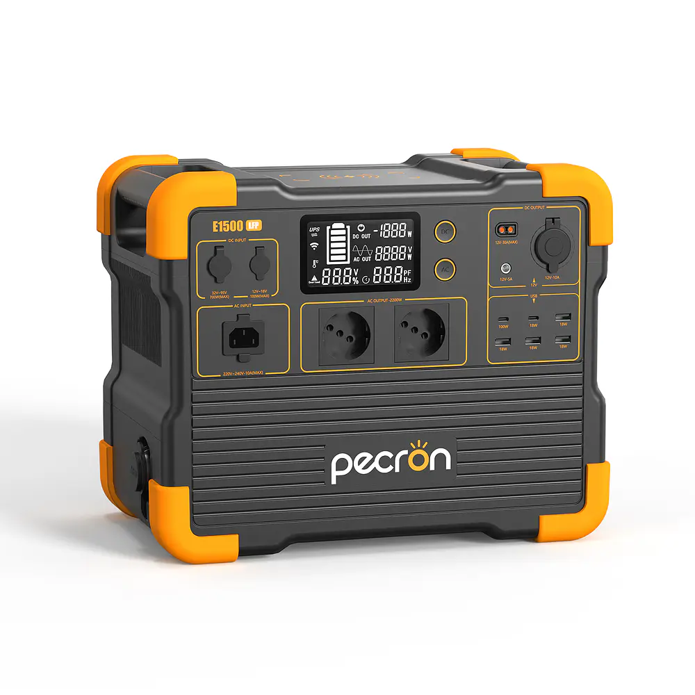 PECRON E1500LFP Estación Energía Portátil 2200W 1536Wh Generador Solar
