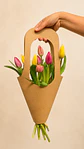 Bolso Floral Pequeño de Tulipanes - Miniatura 1