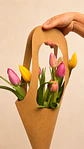 Bolso Floral Pequeño de Tulipanes - Miniatura 3