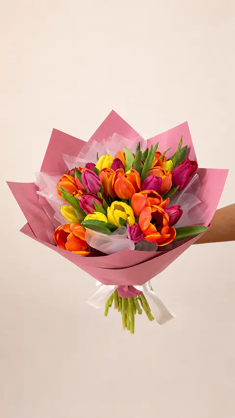 Ramo tulipanes 30 varas mix color